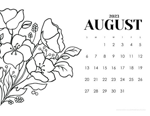 August 2023 Calendars | Simply Love Printables