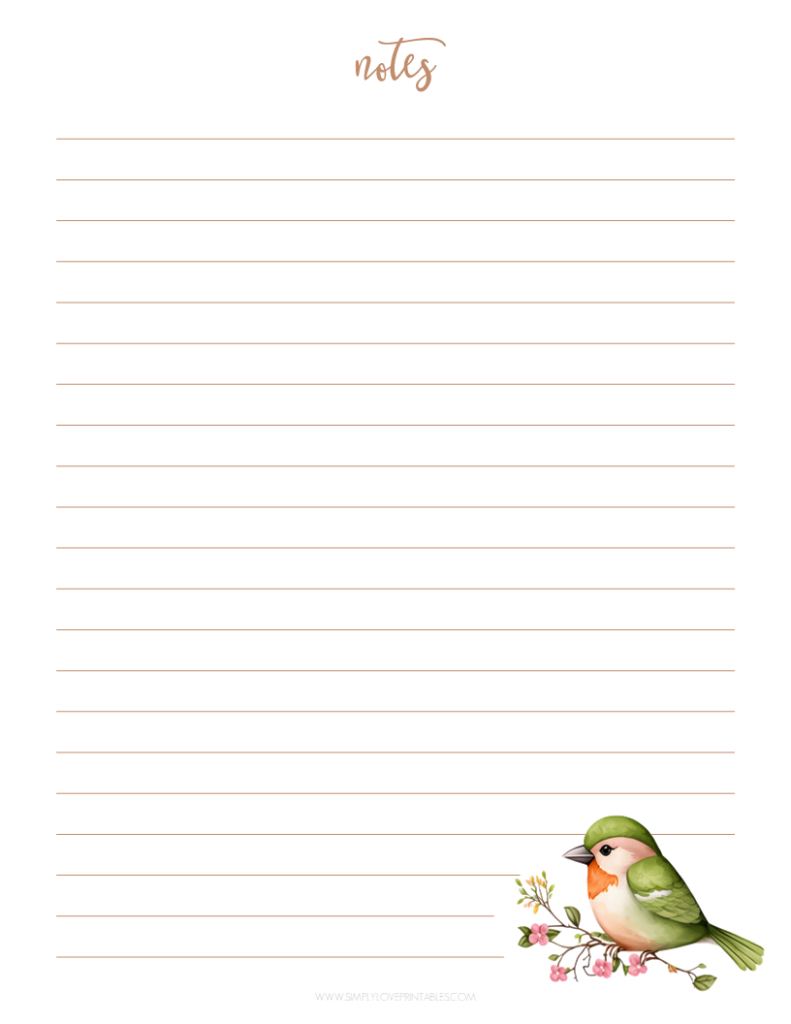 Simply Love Printables Notes Planning Pages April 2023