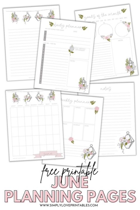 Free June Monthly Planning Pages | Simply Love Printables