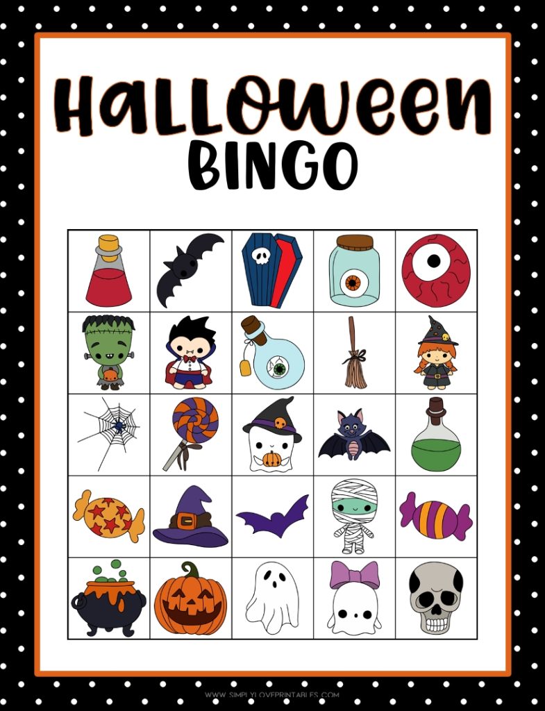 Simply Love Printable Halloween Bingo 5