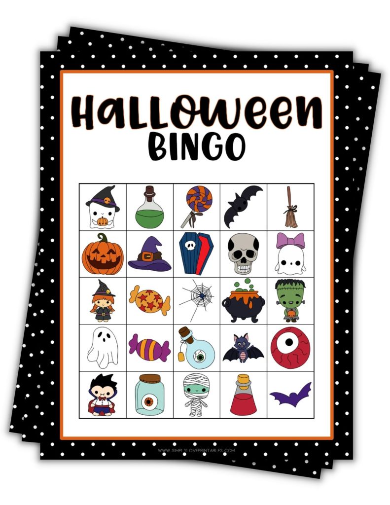 Simply Love Printables Halloween Bingo Cards Complete Set