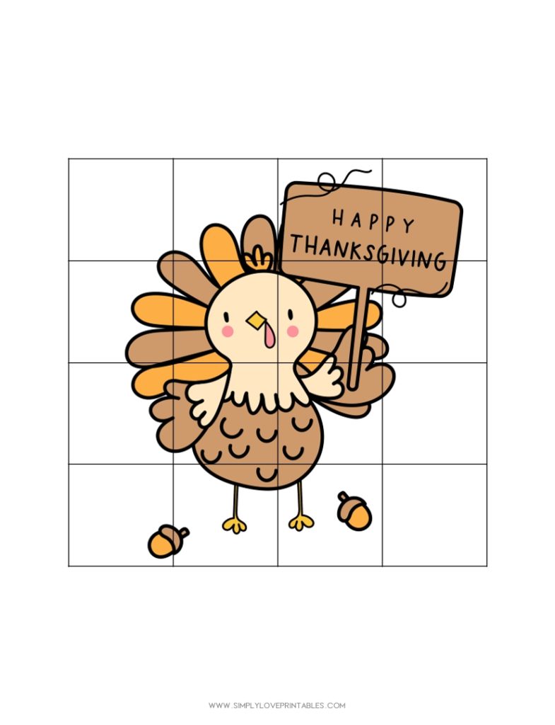 Simply Love Thanksgiving-Themed Colored Puzzle 2