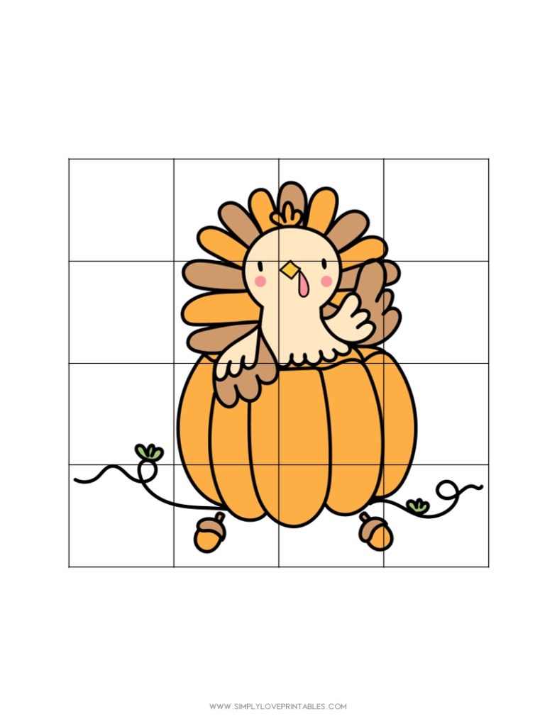 Simply Love Thanksgiving-Themed Colored Puzzle 3