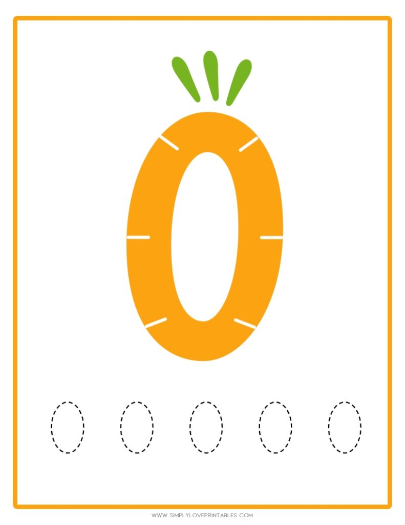 Carrot Alphabet Tracing Pages 15