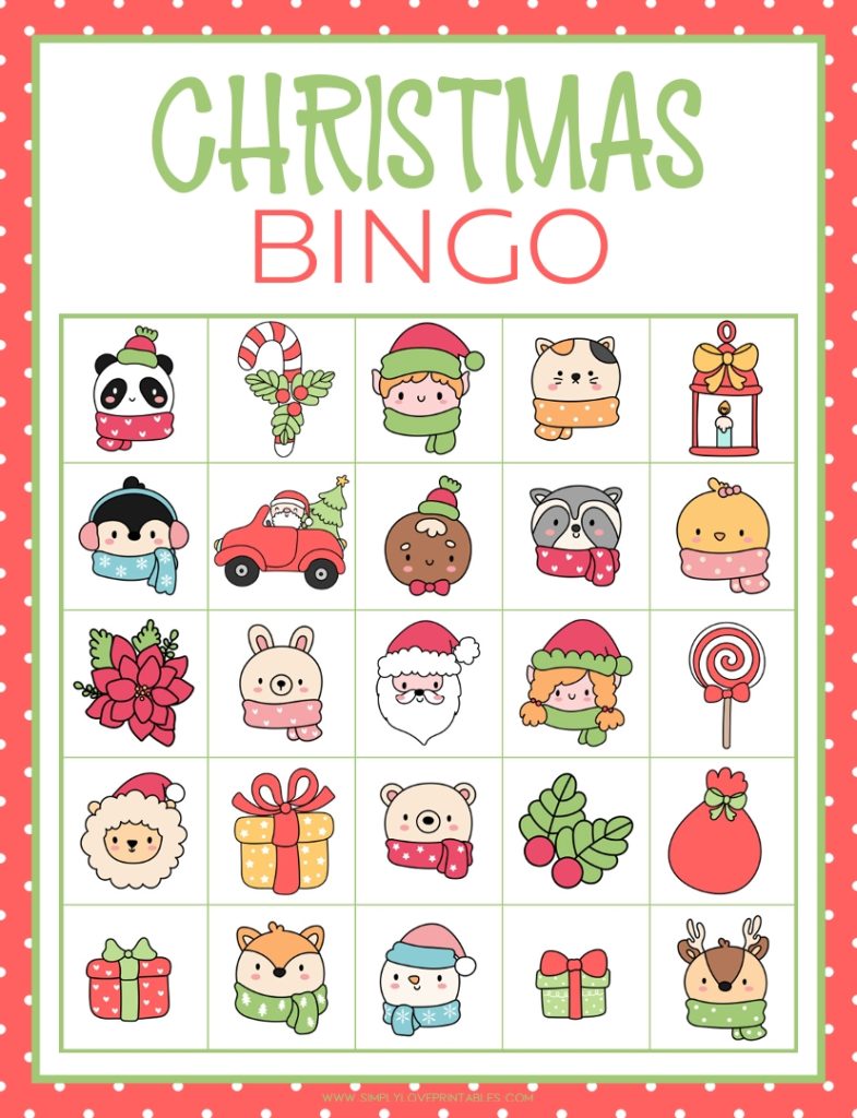 Simply Love Printables Christmas Bingo-2
