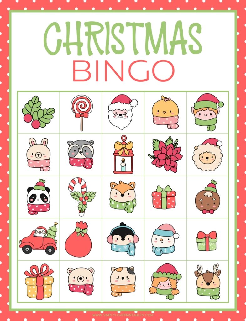 Simply Love Printables Christmas Bingo-3