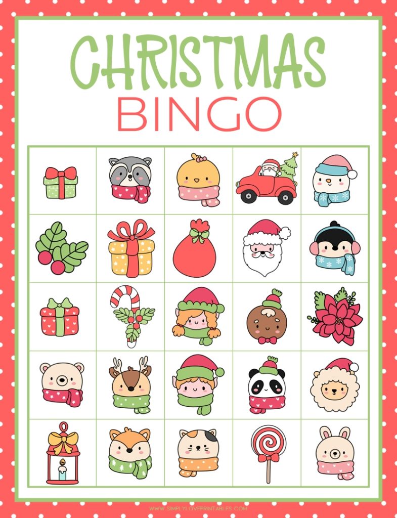 Simply Love Printables Christmas Bingo-4