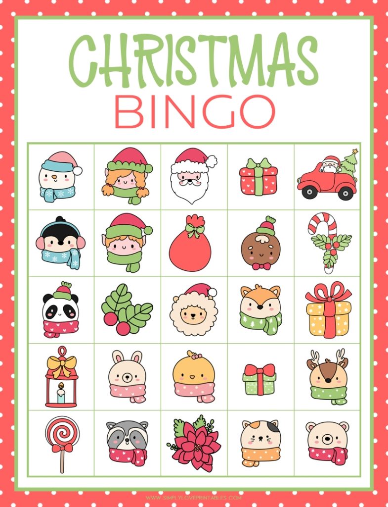 Simply Love Printables Christmas Bingo-6