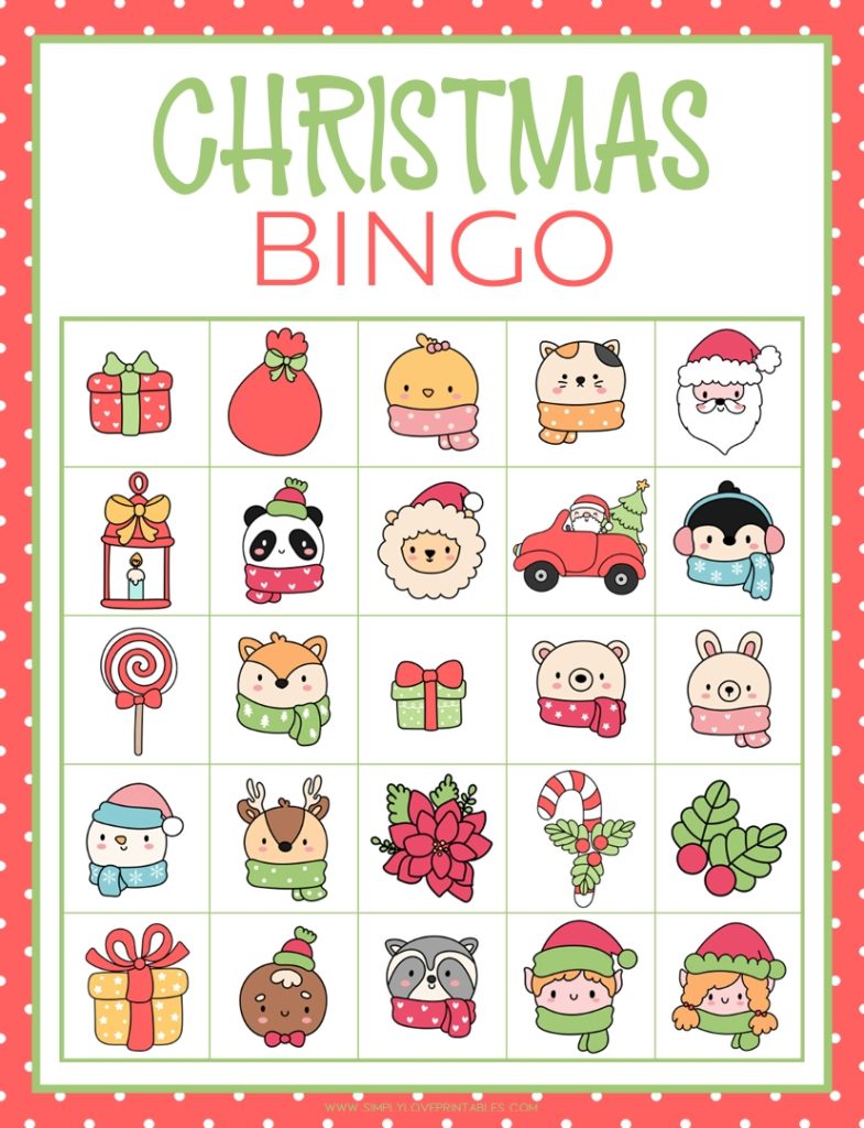 Simply Love Printables Christmas Bingo-8