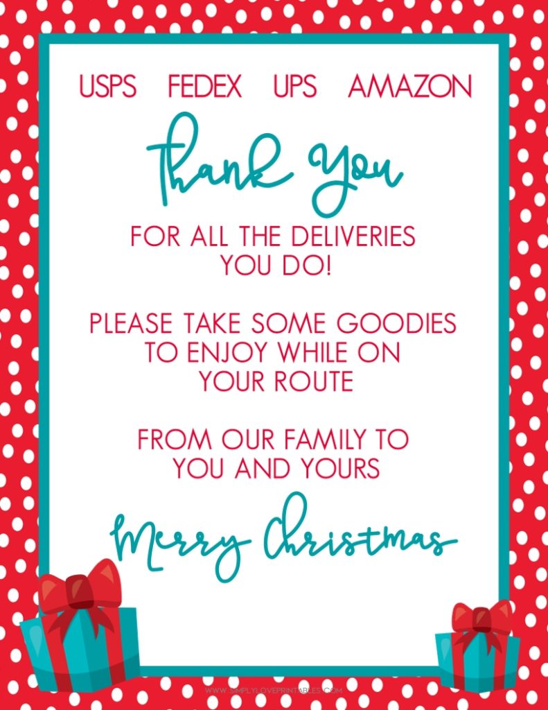 Simply Love Printables Delivery Thank You Sign 3