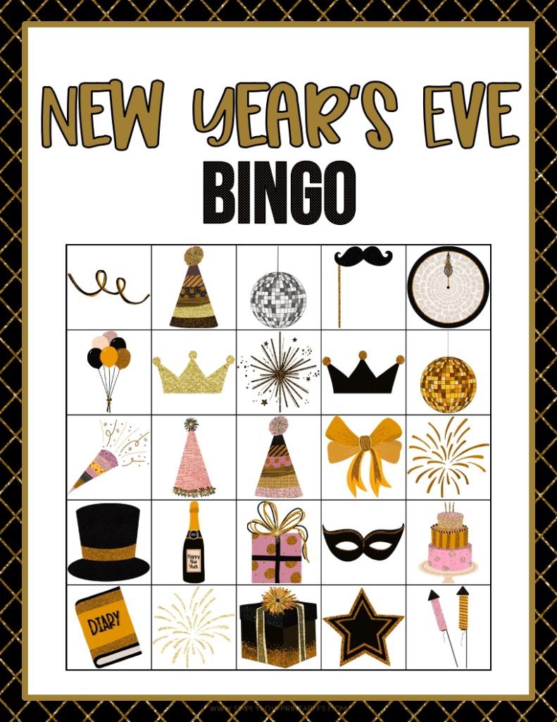 Simply Love Printables New Years Eve Bingo 5