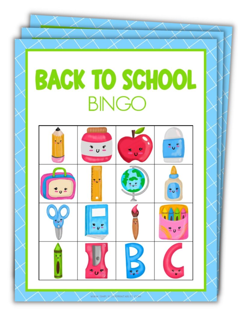 Back-To-School Bingo Cards Complete