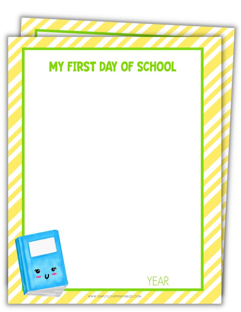 Back-To-School Journal Pages For Kids