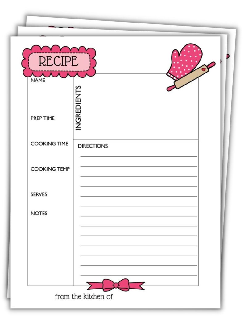 Colorful Recipe Pages (Complete)