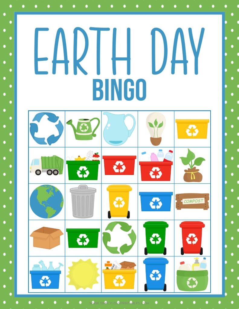 Earth Day Bingo Card 10