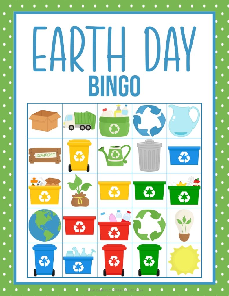 Earth Day Bingo Card 2