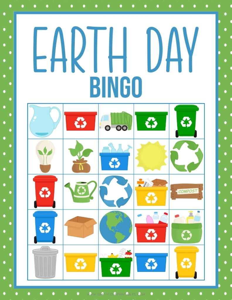 Earth Day Bingo Card 3