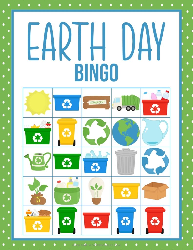 Earth Day Bingo Card 5