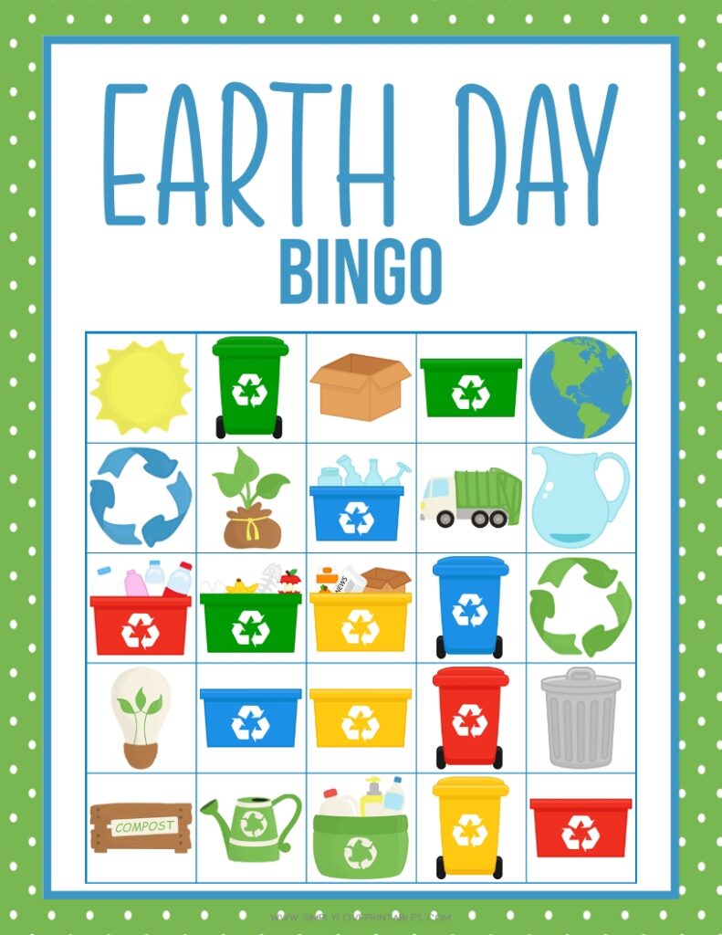 Earth Day Bingo Card 7