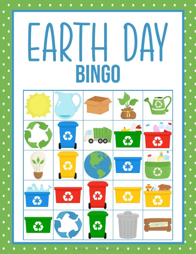 Earth Day Bingo Card 9