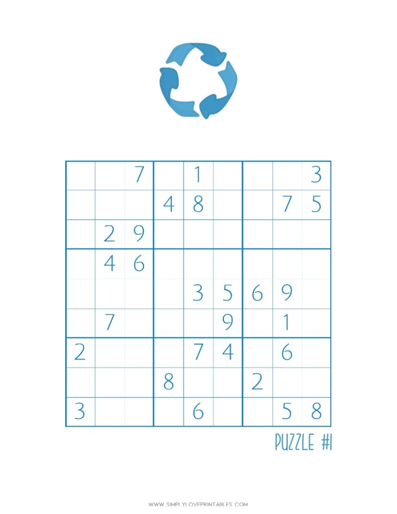 Earth Day Sudoku Puzzle 1