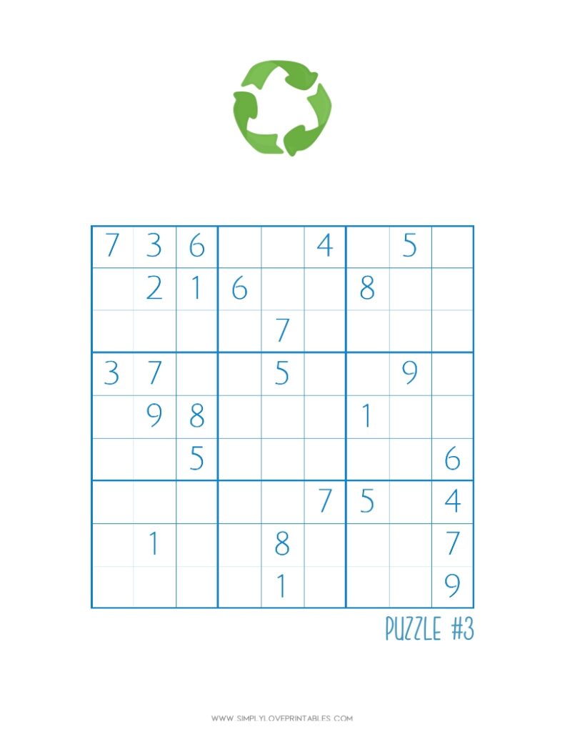 Earth Day Sudoku Puzzle 3