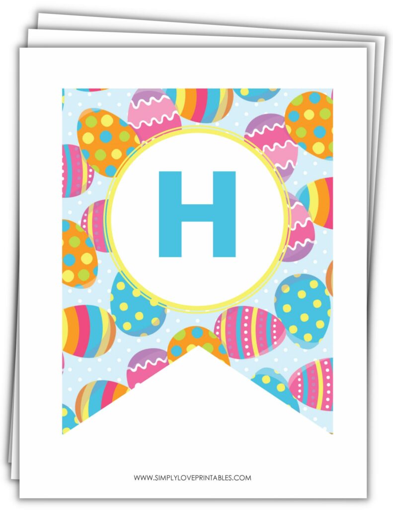 Easter Banners Colorful Eggs Set (18 Pages)