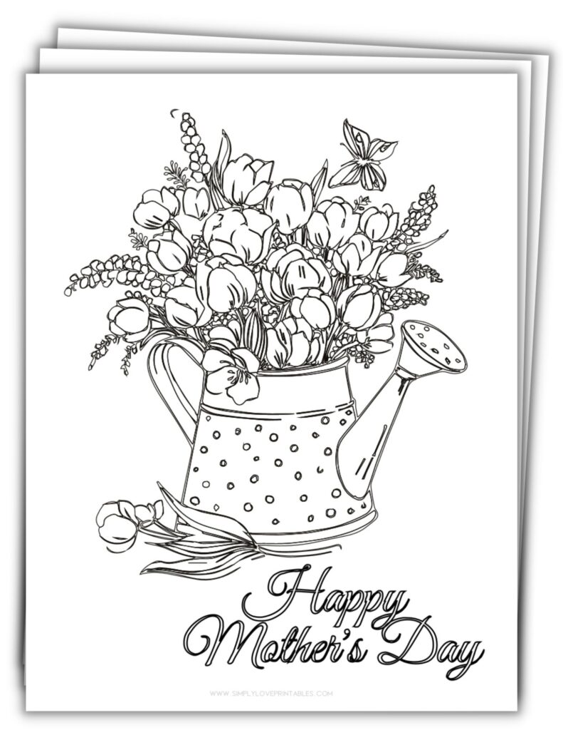 Happy Mother's Day Coloring Pages (Complete)