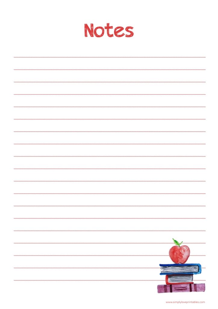 Simply Love Printables August Back-To-School Notes