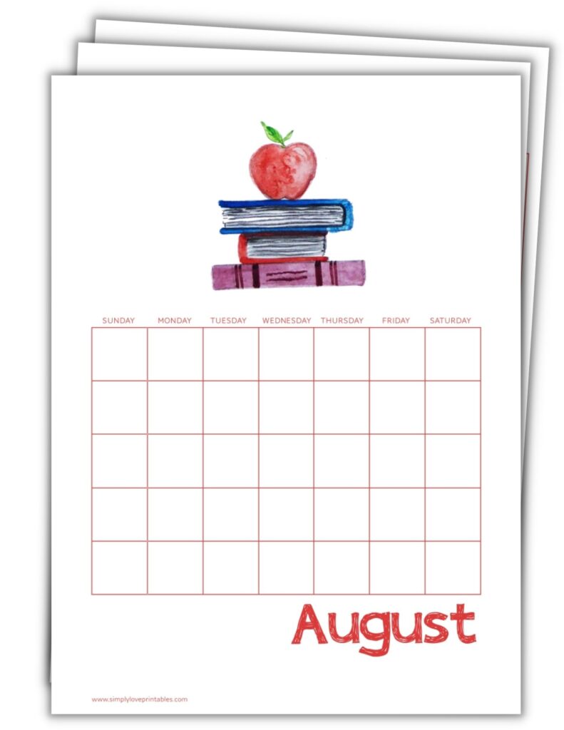 Simply Love Printables August Back-To-School Planner (Pages 1 to 6) v2