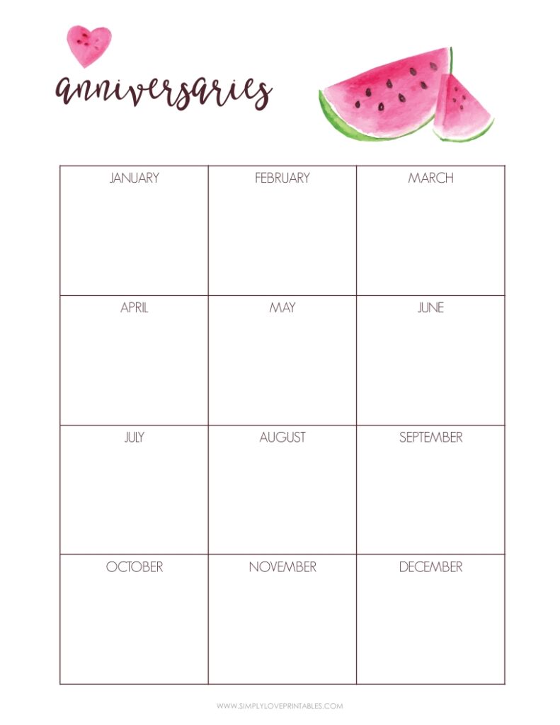 August Add-On - Watermelon Anniversaries