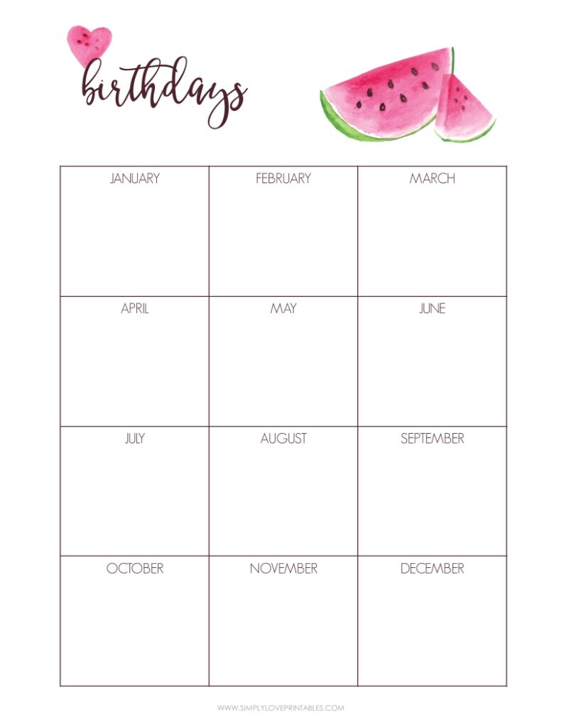 August Add-On - Watermelon Birthdays