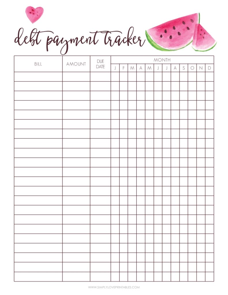August Add-On - Watermelon Debt Payment Tracker