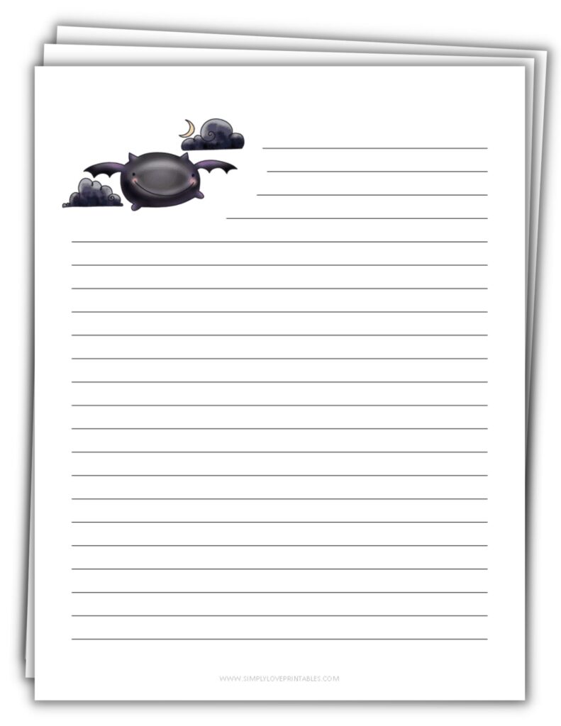 Halloween Lined Printable Journal Pages (Complete)