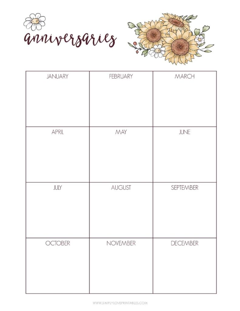 September Add On - Fall Anniversaries