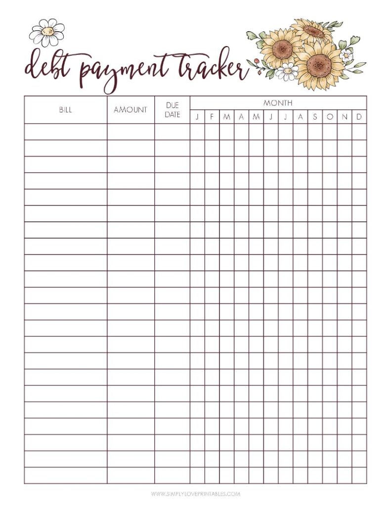September Add On - Fall Debt Payment Tracker
