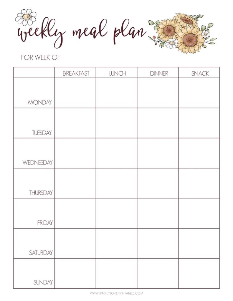 September Add On - Fall Weekly Meal Plan