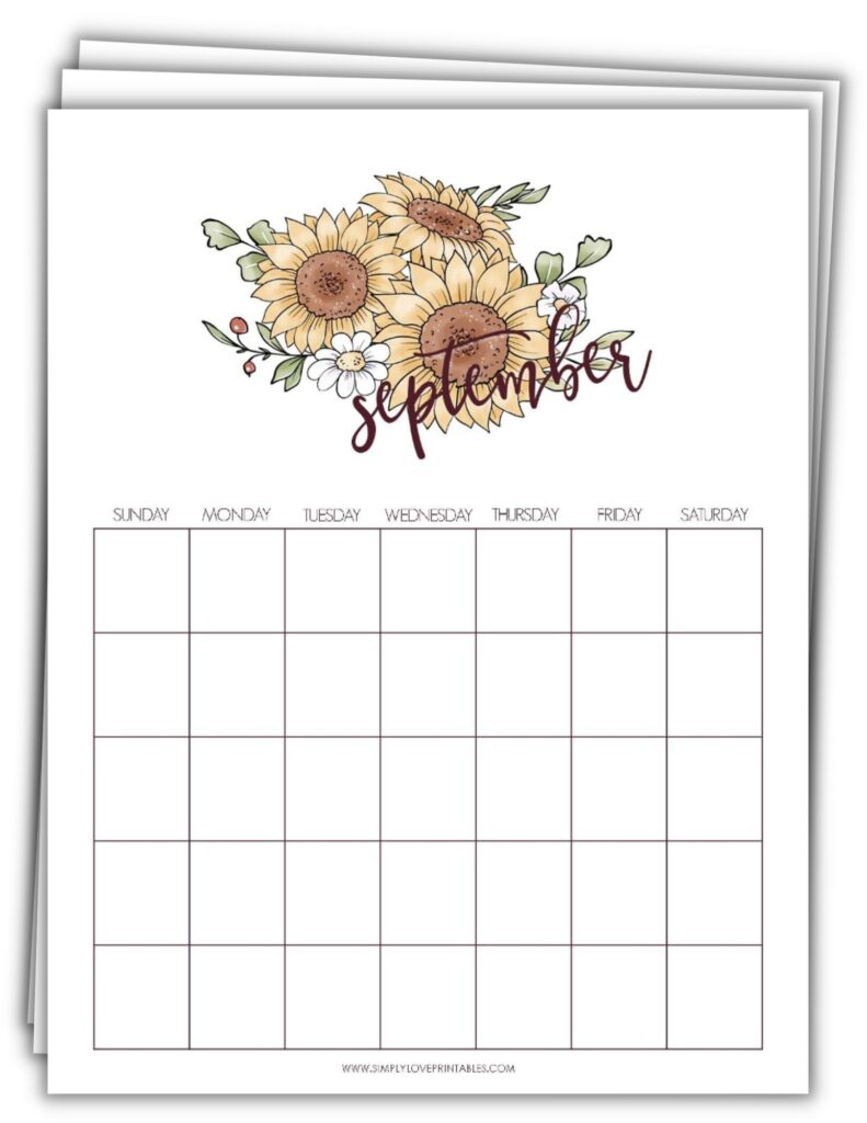 Sunflower September Planner Pages (Complete)