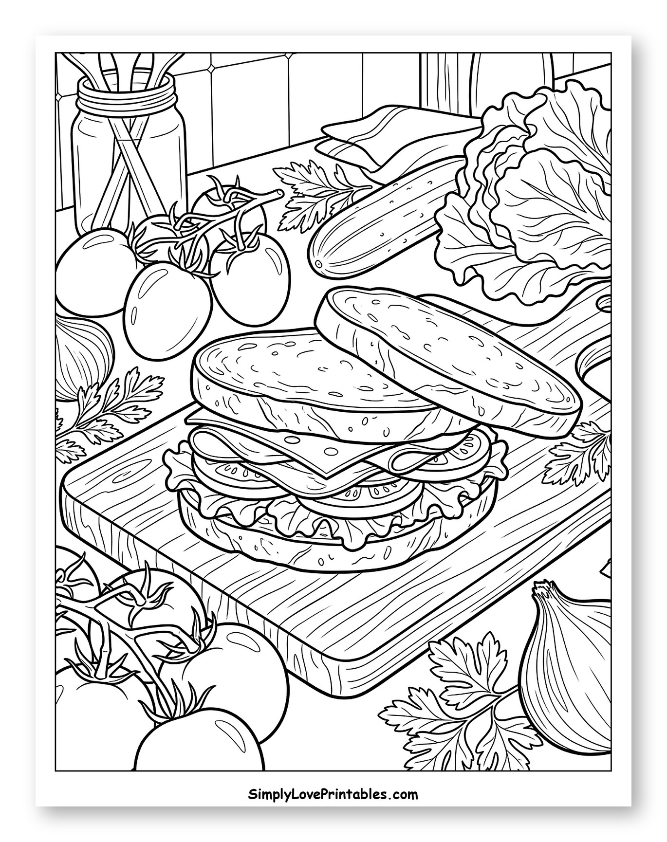A Delicious Sandwich and Ingredients