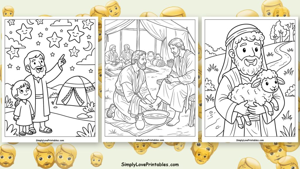 Abraham coloring pages featured image