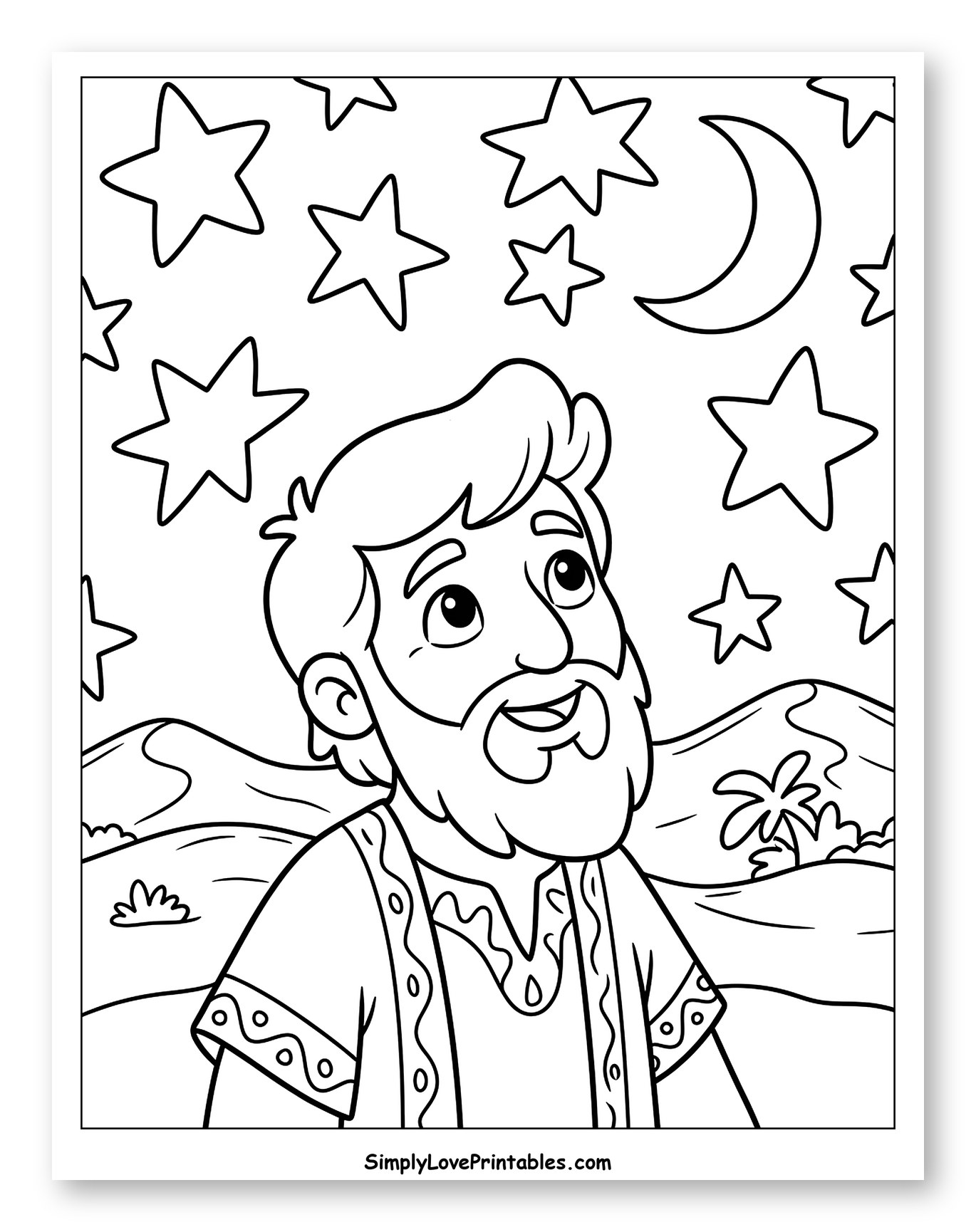 Abraham Counting Stars Under the Night Sky