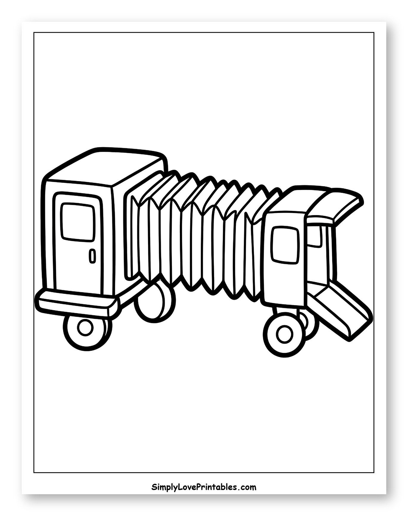 Accordion Style Airport Transit Bus