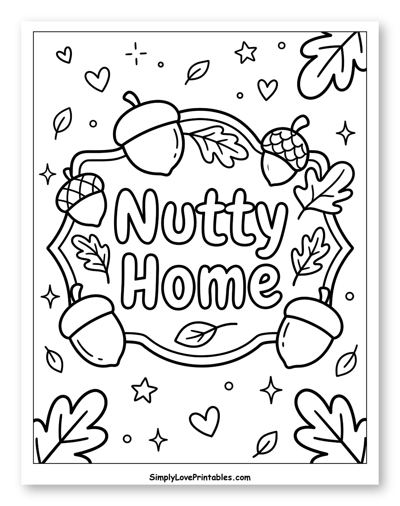 Acorns and Leaves Around Nutty Home