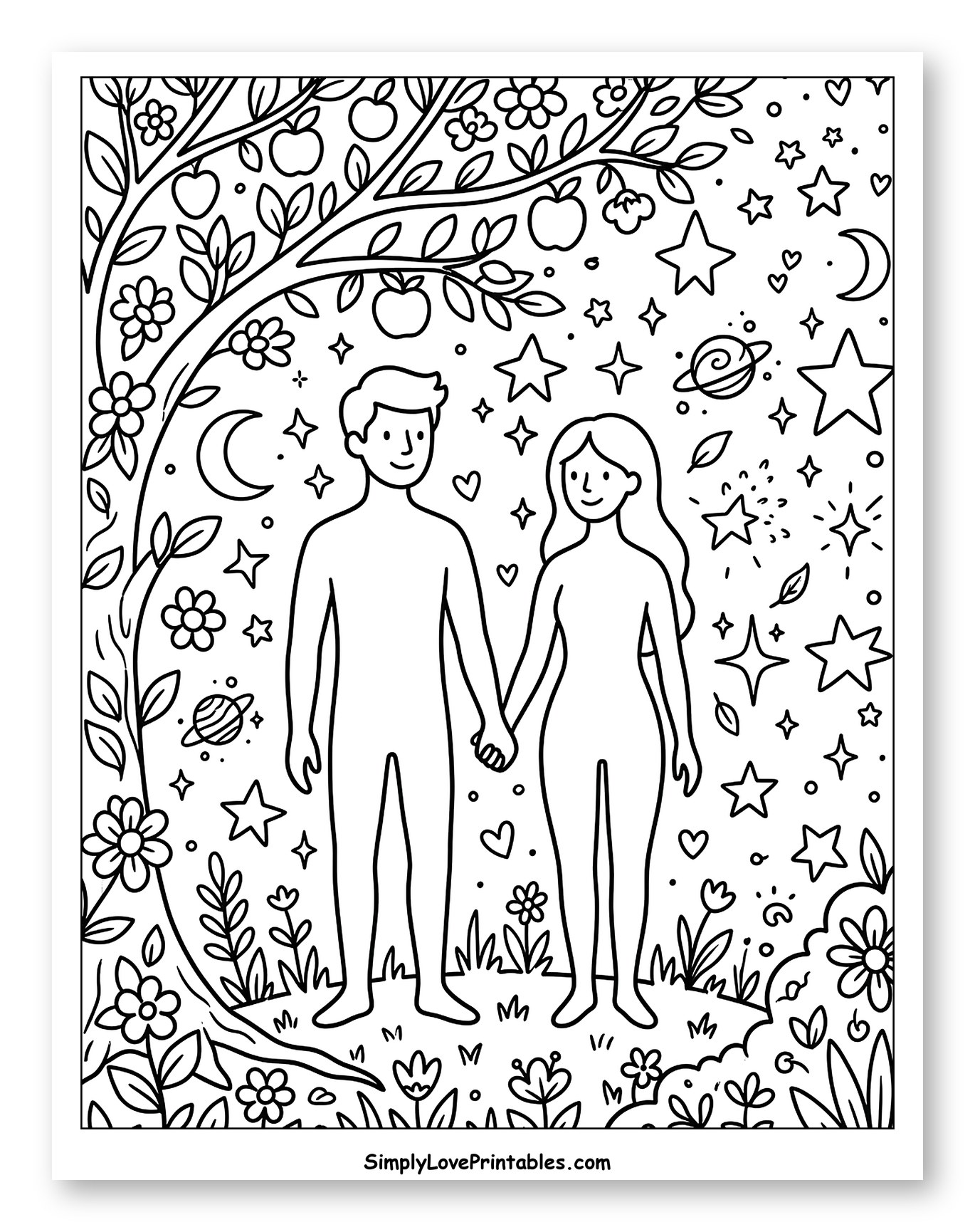 Adam and Eve in Garden of Eden