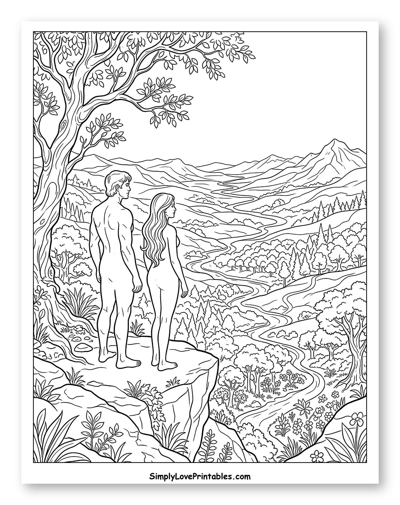 Adam and Eve Overlooking the Garden of Eden
