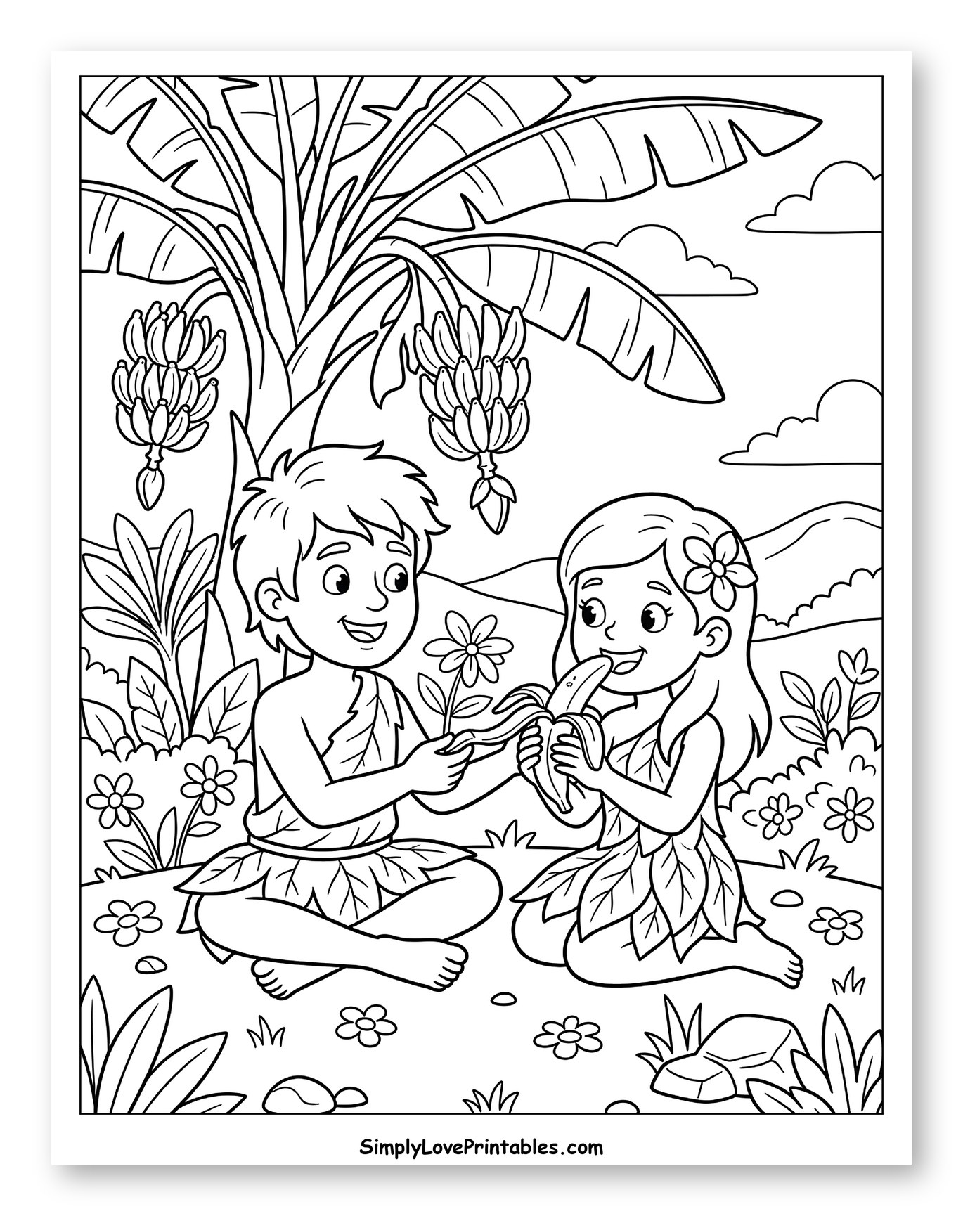 Adam and Eve Sharing a Banana