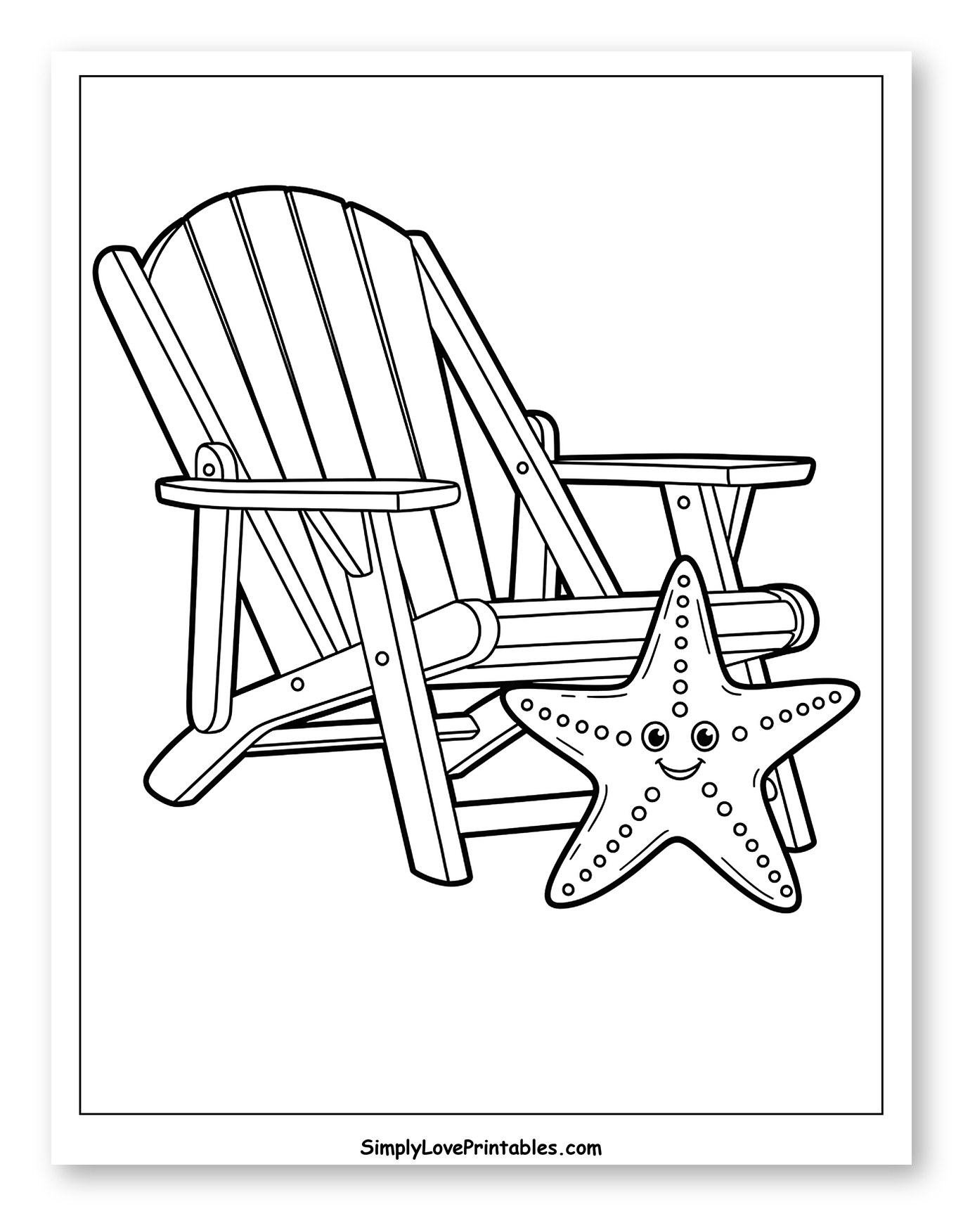 Adirondack Chair and Smiling Starfish