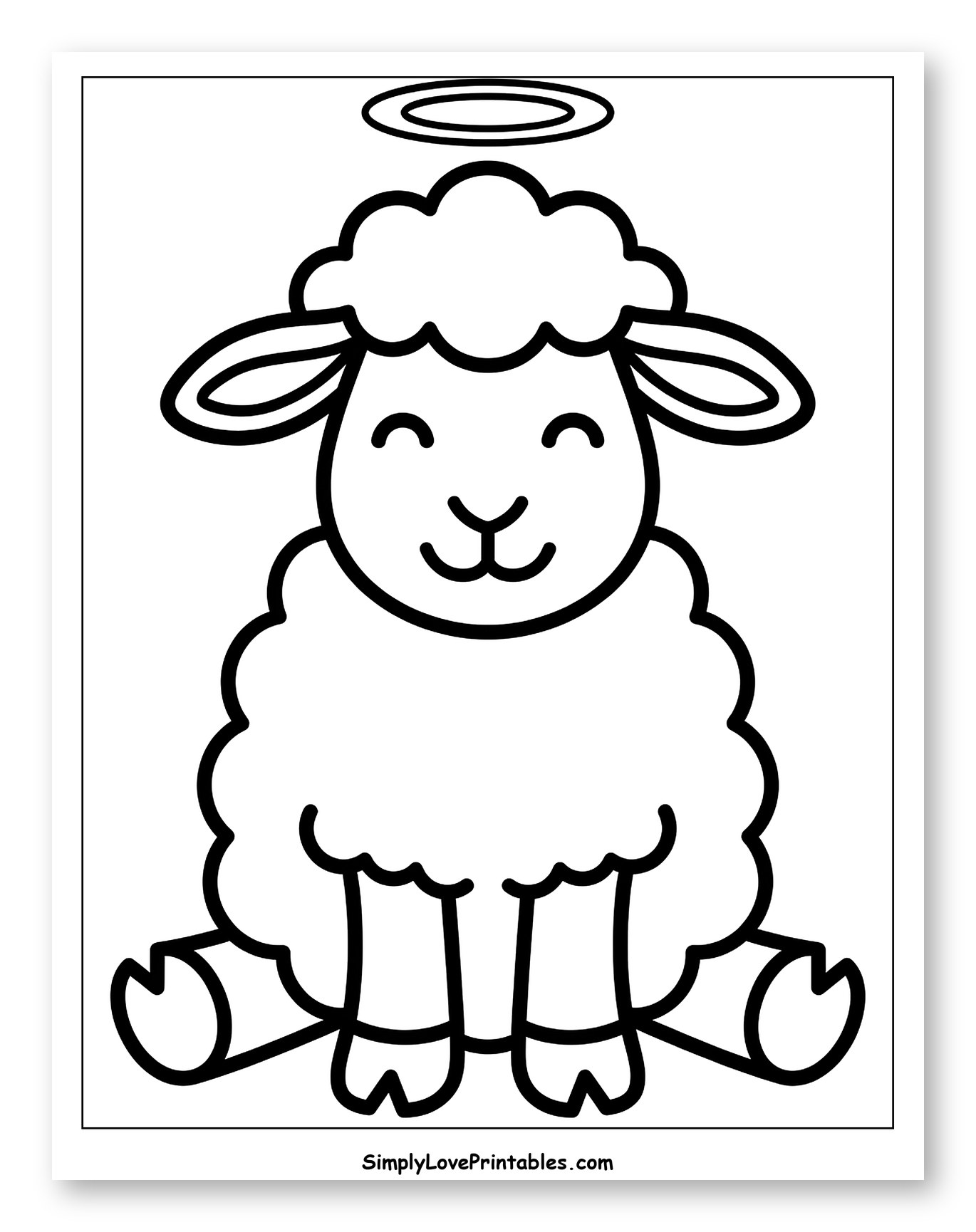 Adorable Angel Lamb Sitting