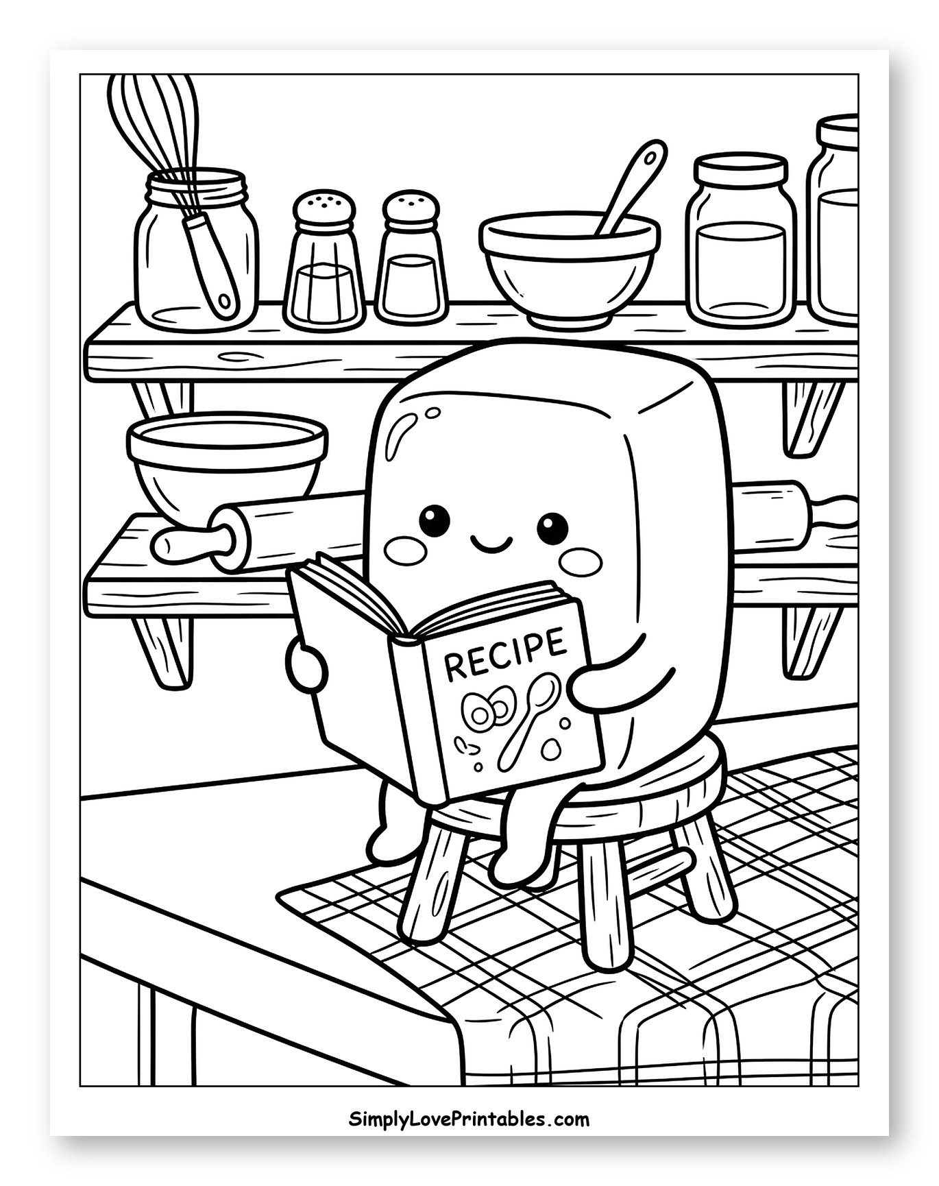 Adorable Butter Reading a Recipe Book