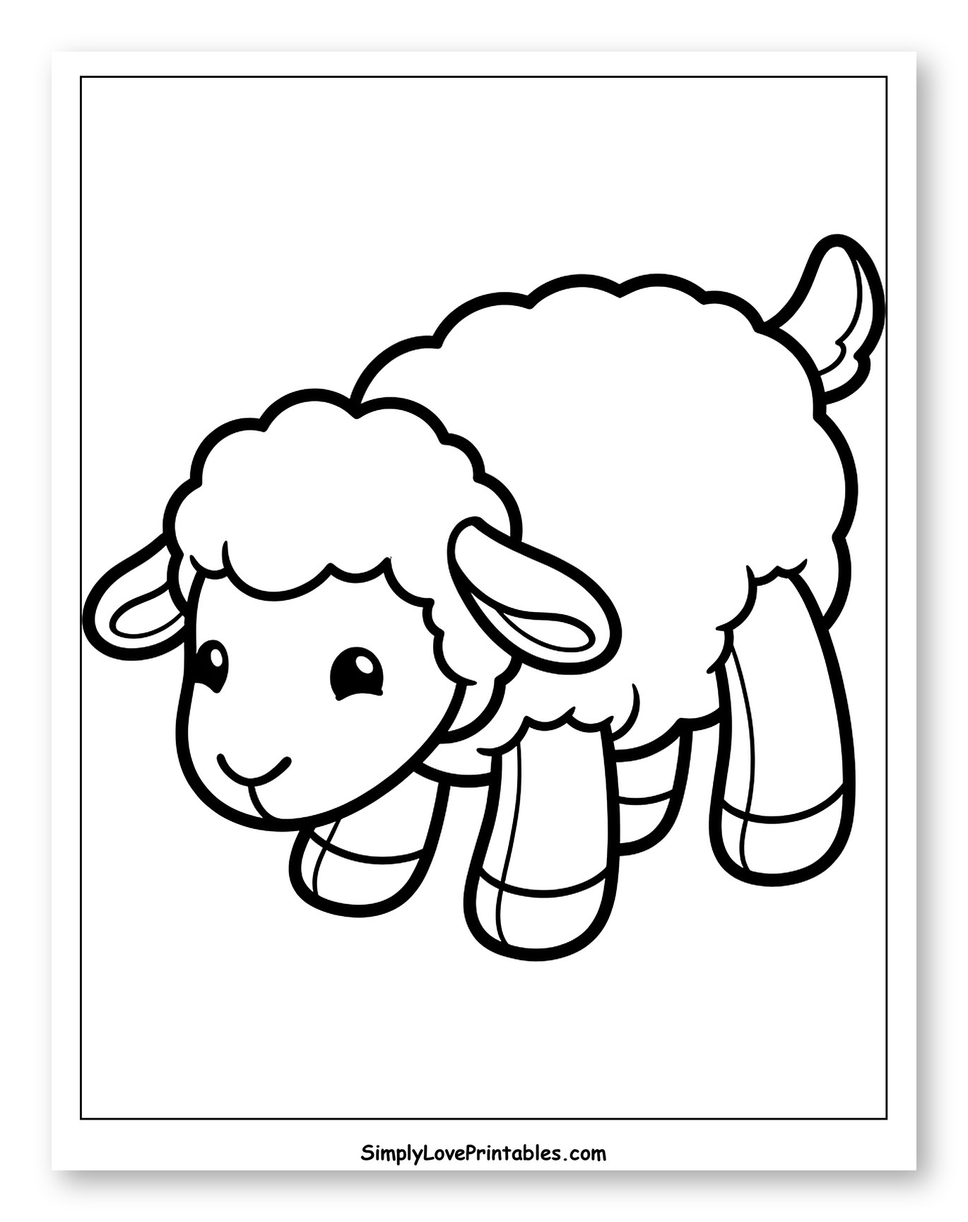 Adorable Cartoon Lamb Plush Toy